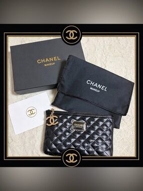 Chanel cosmetic bag pouch